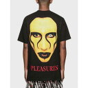 PLEASURES T  ֥å  BLACK PLEASURES X MARILYN MANSON TSHIRT  󥺥եå ȥåץ T åȥ