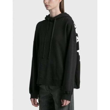 メゾンマルジェラ フリース フーディー パーカー 黒色 ブラック レディース 【 MAISON MARGIELA COTTON FLEECE HOODIE BLACK 】