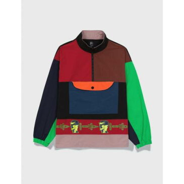 BRAIN DEAD ナイロン ハーフ ハーフジップ メンズ 【 BRAIN DEAD X GOTCHA NYLON PULLOVER MULTICOLOR 】