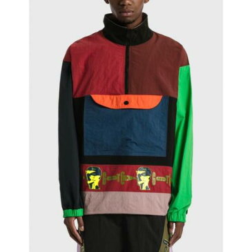 BRAIN DEAD ナイロン ハーフ ハーフジップ メンズ 【 BRAIN DEAD X GOTCHA NYLON PULLOVER MULTICOLOR 】