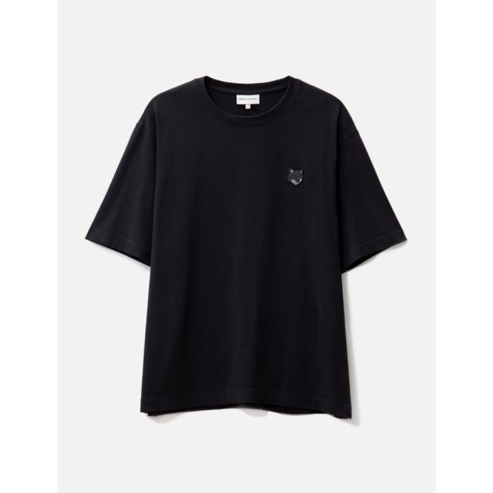 【 Bold Fox Head Patch Oversize T-Shirt Men Black 】 フォックス Tシャツ メンズ 黒色 ブラック