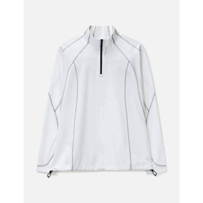 Clesste 【 Future Half Zip Long Sleeve T-Shirt Men White 】 ハーフ Sleeve スリーブ Tシャツ メン..