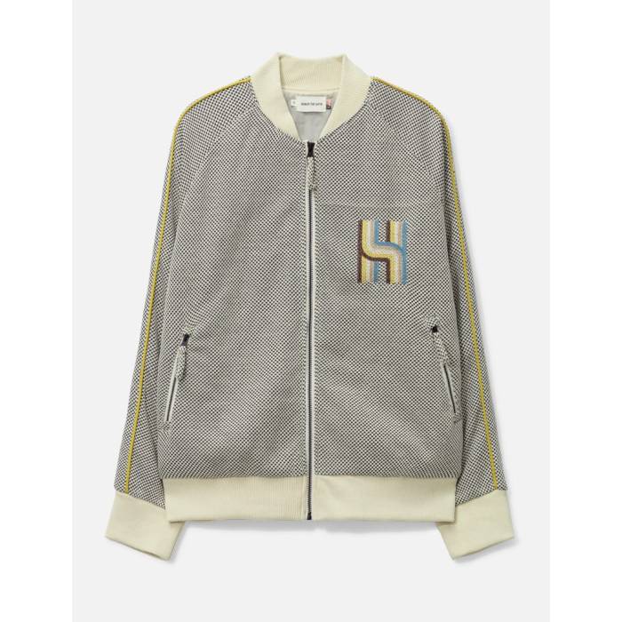 Honor The Gift 【 Novelty Knit Track Jacket Men Cream 】 ニット トラック Jacket ジャケット メンズファッション コート ジャケット メンズ クリーム(4.0)