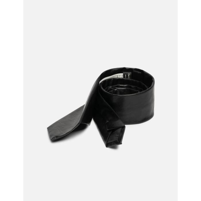 アワーレガシー Our Legacy 【 Tie Unisex Black Real Fake Leather 】 ネクタイ バッグ 小物 ブランド雑貨 スーツ用ファッション小物 ネクタイ ユニセックス 黒色 ブラック レアル レザー