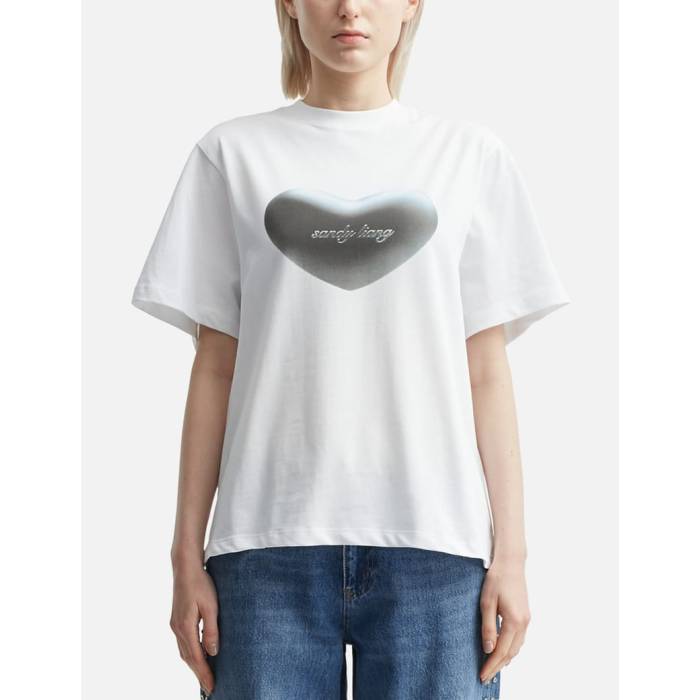 Sandy Liang 【 Chouchou T-Shirt Women White 】 Tシャツ レディース 白色 ホワイト