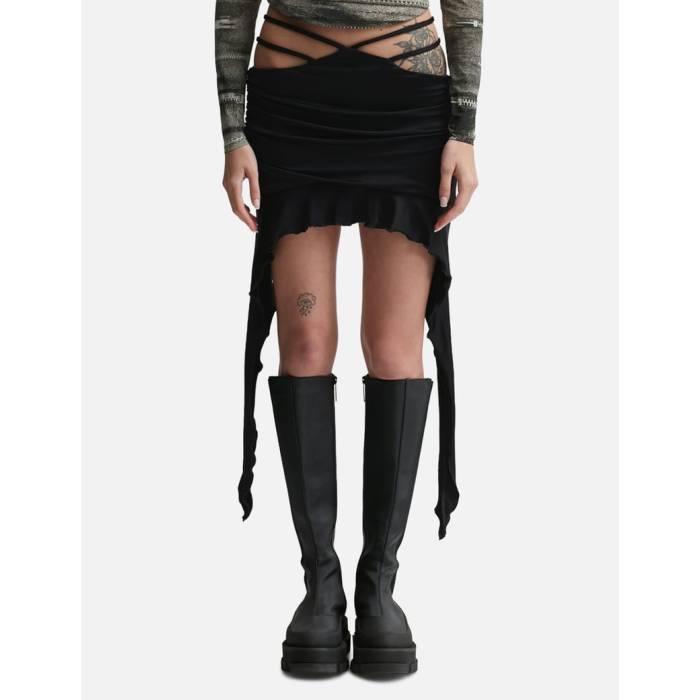 Misbhv 【 Ruffled Mini Skirt Women Black 】 レディース 黒色 ブラック