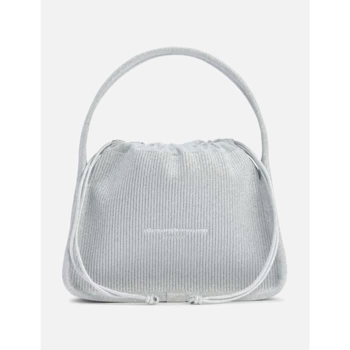 alexanderwang シルバー バッグ Alexander Wang Medium Wangloc rhinestone-embellished Clutch Bag