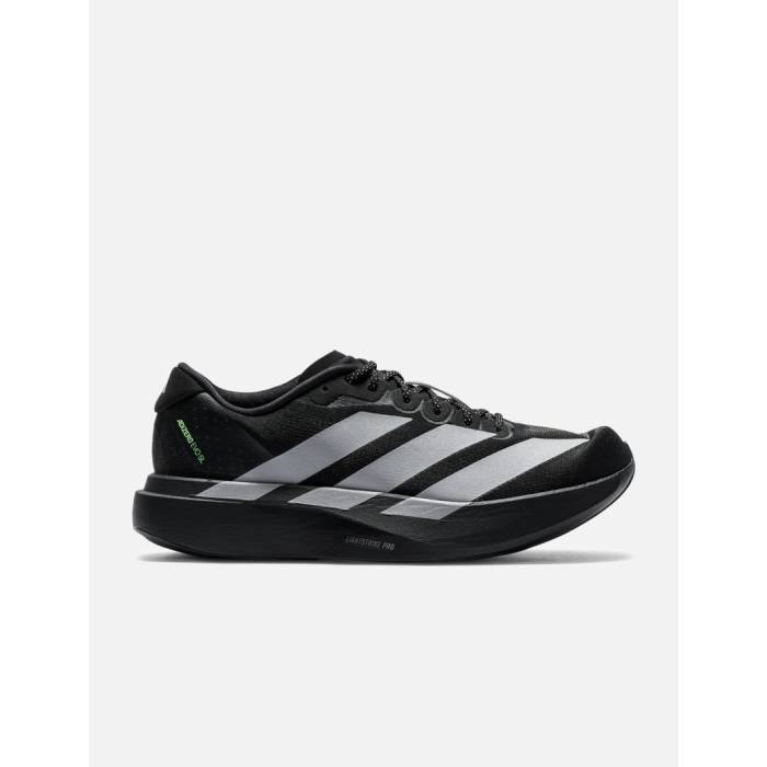 アディダス Adidas Originals 【 Adizero Evo Sl Shoes Men Core Black/ Silver Metallic / Signal Green 】 アディゼロ シューズ 運動靴 メンズ コア 黒色 ブラック Silver 銀色・シルバー green 緑・グリーン