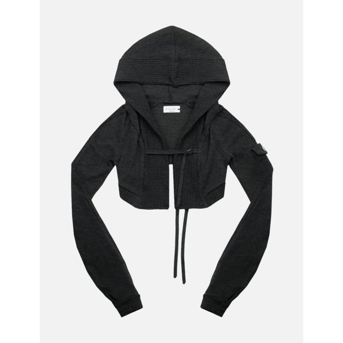 �� Hooded Bolero Women Charcoal �� �ա����� ��ǥ����� ���㥳����