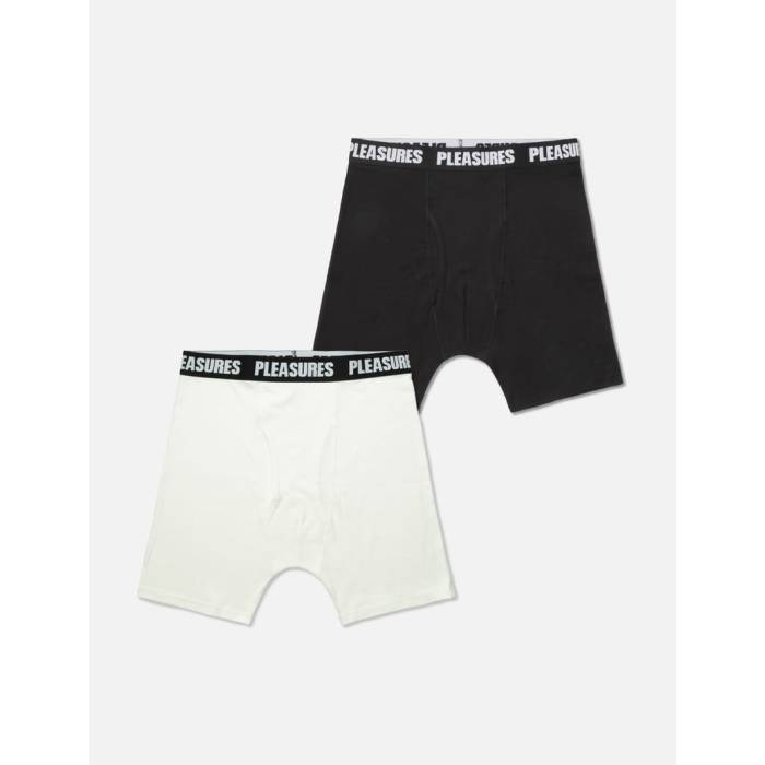 プレジャーズ Pleasures 【 2 Pack Boxer Briefs Men Black/ White 】 メンズ 黒色 ブラック 白色 ホワイト