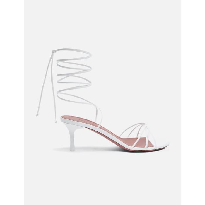 Amina Muaddi �� Lori Lace Up Sandal 60 Women White Nappa �� �� ��ǥ������� ������� ����¾ ��ǥ���...
