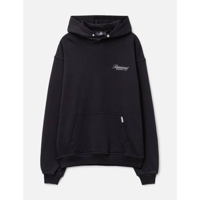 Represent  クラブ スクリプト フーディー パーカー メンズ 黒色 ブラック