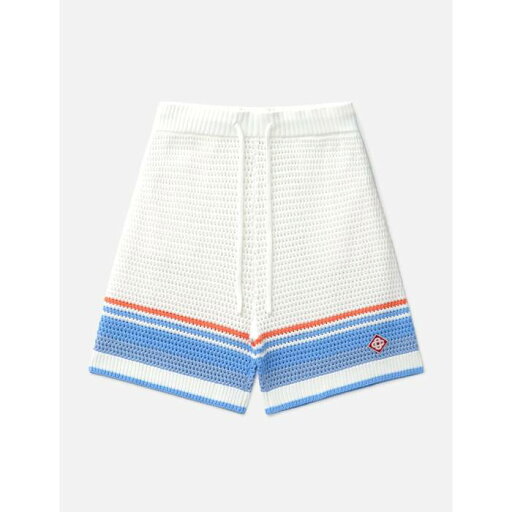 カサブランカ Casablanca 【 Cotton Tennis Crochet Shorts Unisex Blue/ Multi 】 テニス ショーツ メンズファッション 学生服 ズボン パンツ ユニセックス 青色 ブルー カサブランカ Casablanca 【 Cotton Tennis Crochet Shorts Unisex Blue/ Multi 】 テニス ショーツ メンズファッション 学生服 ズボン パンツ ユニセックス 青色 ブルー