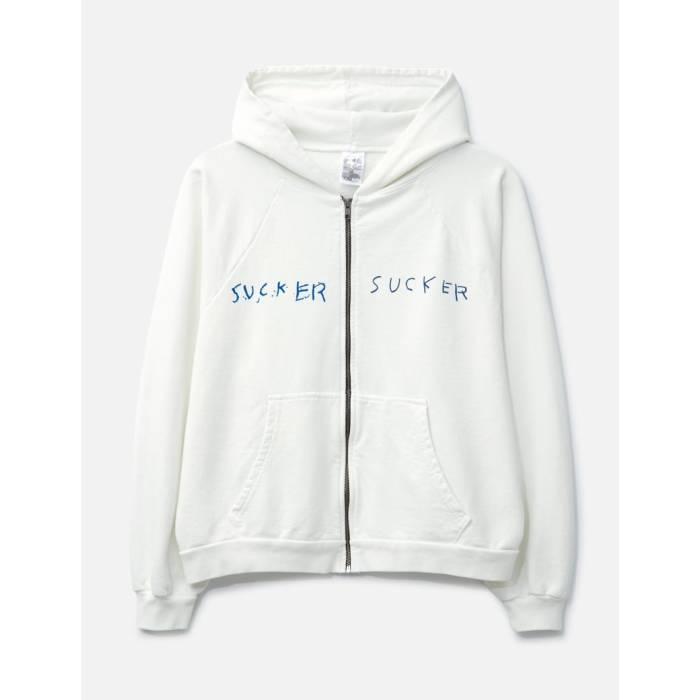 Basketcase 【 Sucker Zip Hoodie Unisex Off-White 】 フーディー パーカー ユニセックス オフホワイト
