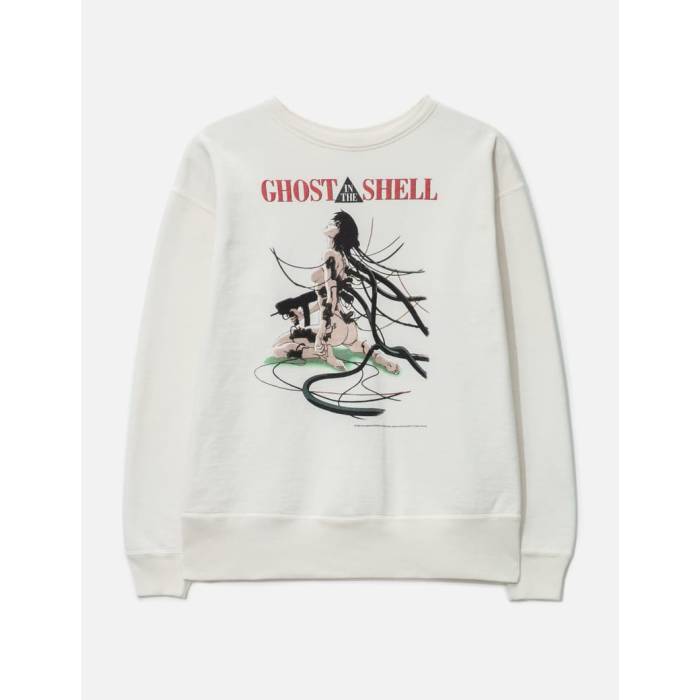 Saint Michael 【 Ghost In The Shell Crewneck Sweatshirt Men White 】 shell シェル スウェット トレーナー メンズ 白色 ホワイト