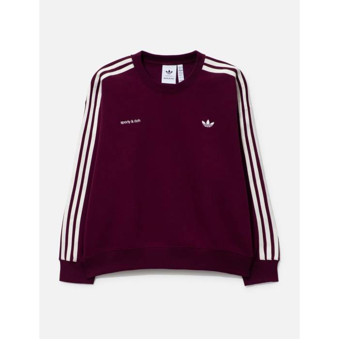 アディダス Adidas Originals 【 Sporty & Rich Sweatshirt Men Maroon 】 スウェット トレーナー メンズ マルーン