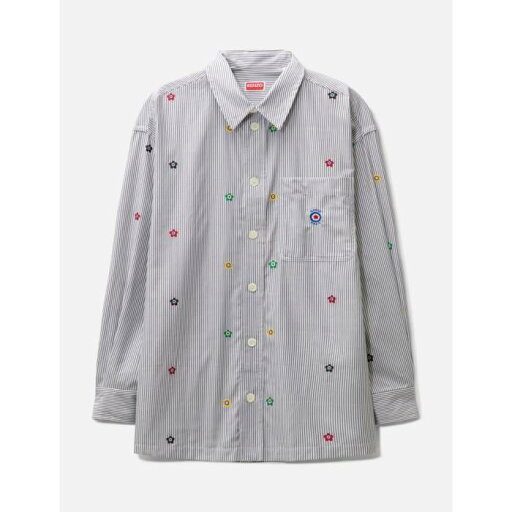 ケンゾー Kenzo 【 Target Embroidered Oversize Striped Shirt Men Stone Gray 】 メンズファッション トップス カジュアルシャツ メンズ gray 灰色・グレー・グレイ ケンゾー Kenzo 【 Target Embroidered Oversize Striped Shirt Men Stone Gray 】 メンズファッション トップス カジュアルシャツ メンズ gray 灰色・グレー・グレイ