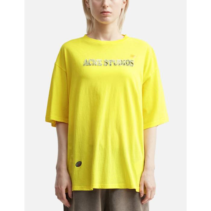 アクネストゥディオズ Acne Studios 【 Logo T-Shirt - Bright Yellow Unisex Bright Yellow 】 ロゴ Tシャツ yellow 黄色・イエロー ユニセックス yellow 黄色・イエロー