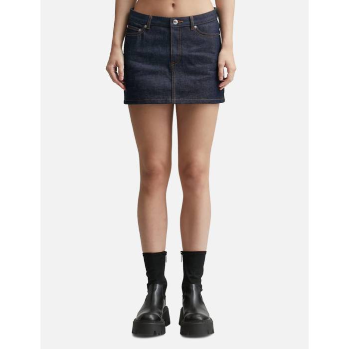 アー・ペー・セー A.p.c. Mini-Skirt Women Indigo レディース 藍色・インディゴ