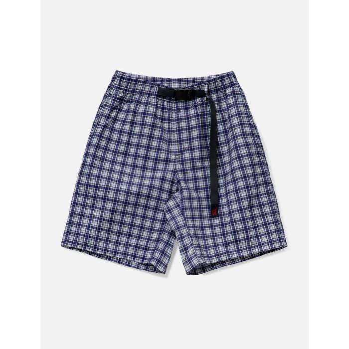 グラミチ Gramicci 【 Checkered Shell Short Men Navy Check 】 shell シェル メンズ 紺色 ネイビー