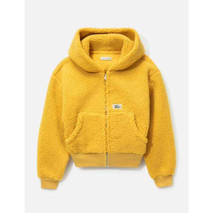 Warm Winter Days 【 Sunbeam Fleece Zip Up Hoodie Unisex Yellow 】 フリース フーディー パーカー ユニセックス yellow 黄色・イエロー