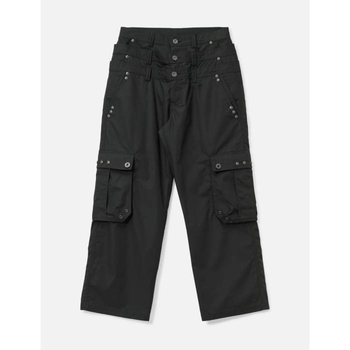 Thought We Friends 【 Lex Triple-Layered Cargo Pants Unisex Black 】 カーゴ ユニセックス 黒色 ブラック