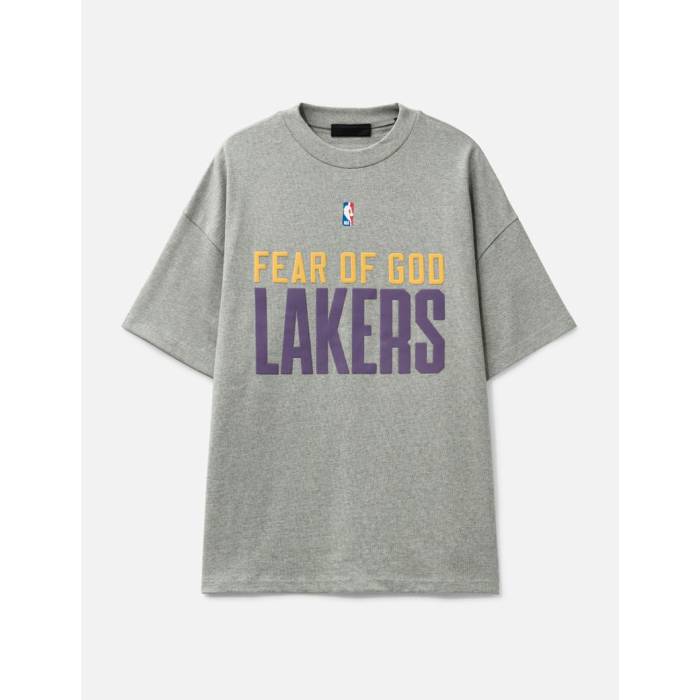 Fear Of God Essentials 【 Lakers 90S T-Shirt Men Concrete Heather 】 Lakers レイカーズ Tシャツ メンズ heather ヘザー