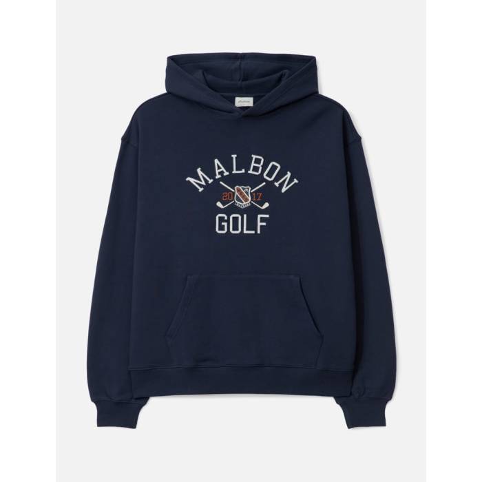 Malbon Golf  フーディー パーカー メンズ 紺色 ネイビー