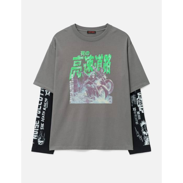 Luu Dan 【 Double Deck T-Shirt Unisex Ghost Rider / Light Smoke 】 Tシャツ ユニセックス