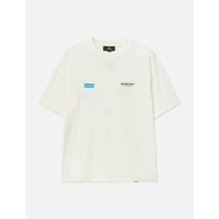 Represent 【 X Oasis Owners Club T-Shirt Men Flat White 】 クラブ Tシャツ メンズ 白色 ホワイト