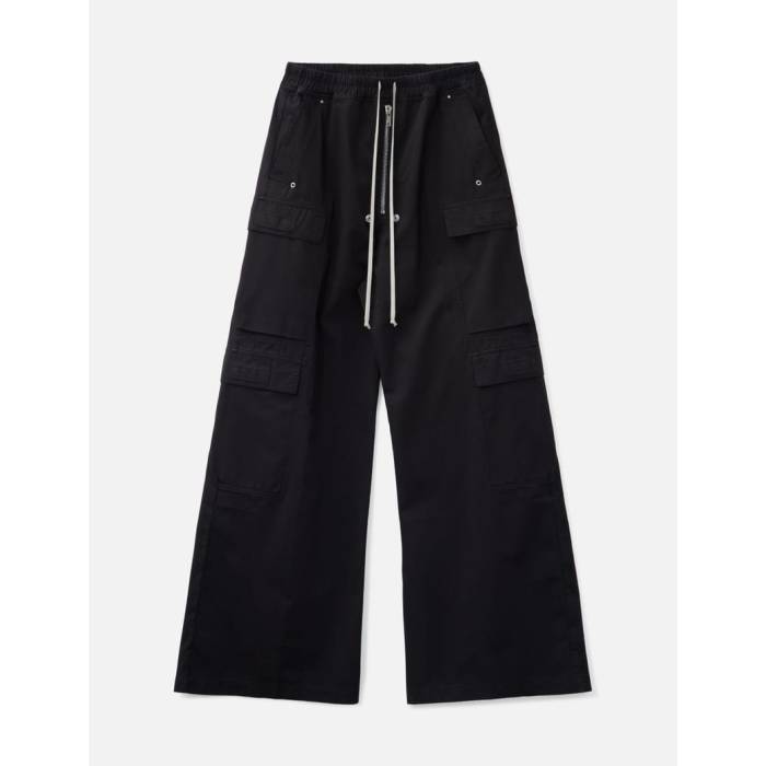 リック・オウエンス・ダークシャドウ Rick Owens Drkshdw 【 Double Cargo Jumbo Belas In Cotton Twill Men Black 】 カーゴ ジャンボ メンズ 黒色 ブラック