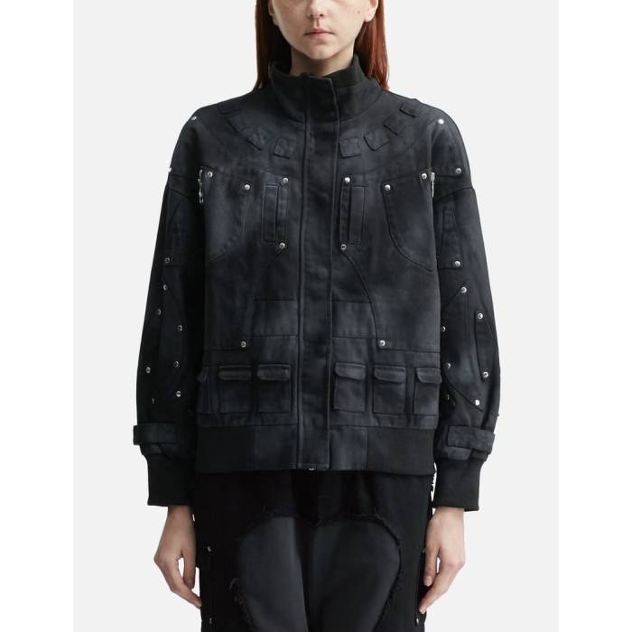 Rakuten - Fine Chaos 【 Ammunition Bomber Jacket Unisex Black 】 Jacket ジャケット ユニセックス 黒色 ブラック