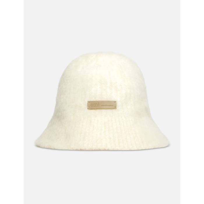 樂天商城 - アミ Ami 【 White Mohair Bucket Hat Men Ivory 】 白色 ホワイト メンズ アイボリー