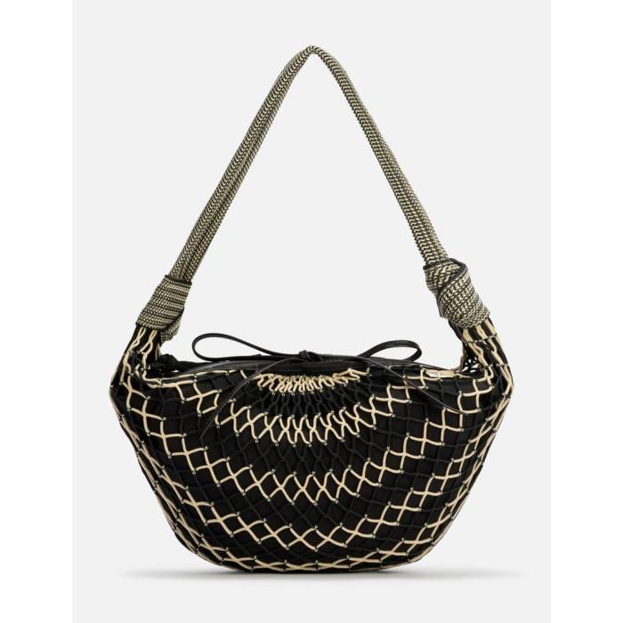 Lemaire 【 X Filt Fortune Croissant Filt Bag Unisex Chevron Light Beige, Black 】 バッグ ユニセックス 黒色 ブラック