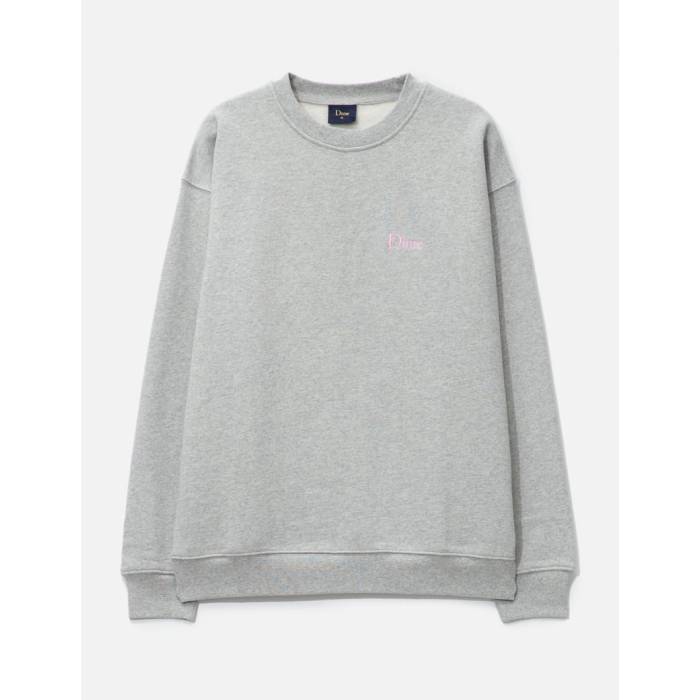 Dime 【 Classic Small Logo Crewneck Men Heather Gray 】 クラシック ロゴ メンズファッション トップス スウ...