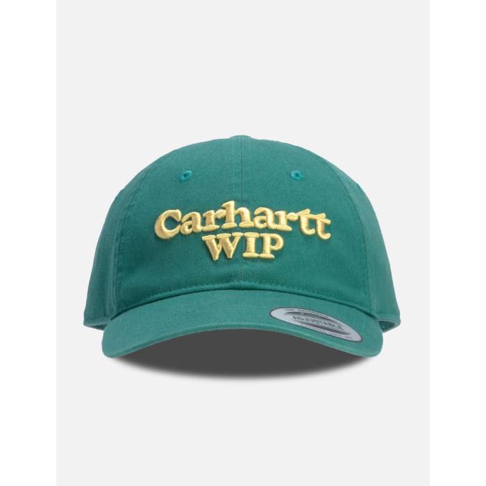 Carhartt Work In Progress 【 Carhartt Wip Script Cap Men Rain Forest/Air Yellow 】 スクリプト キャップ 帽子 メンズ フォレスト yellow 黄色・イエロー