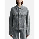 カサブランカ Casablanca 【 Peach Denim Jacket Unisex Peach Denim Aqua Blue 】 デニム Jacket ジャケット レディースファッション コート ジャケット ユニセックス デニム アクア 青色 ブルー