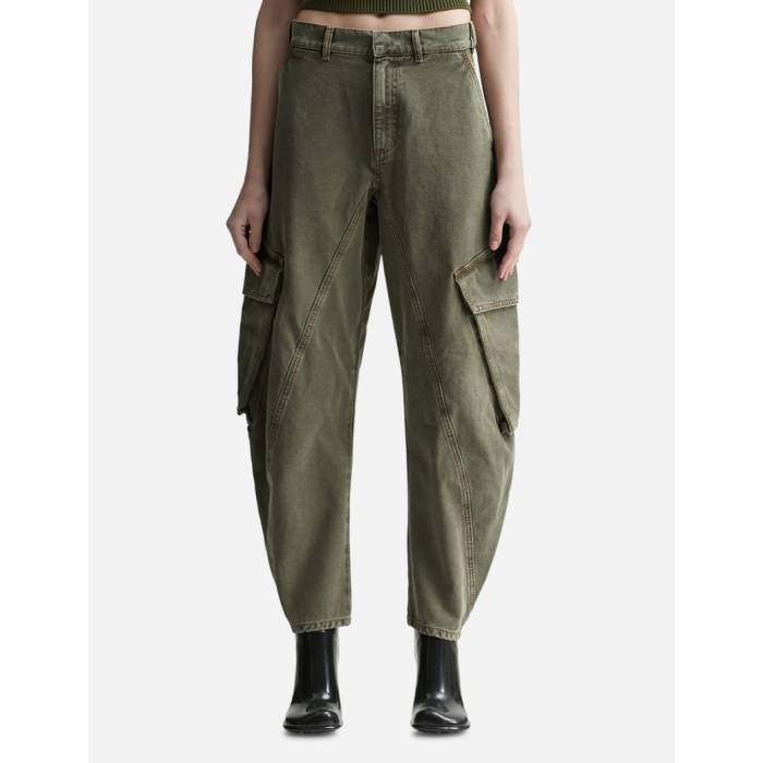 ���������֥�塼����������� Jw Anderson �� Twisted Cargo Trousers Women Khaki �� ������ ��ǥ������ե��å���...