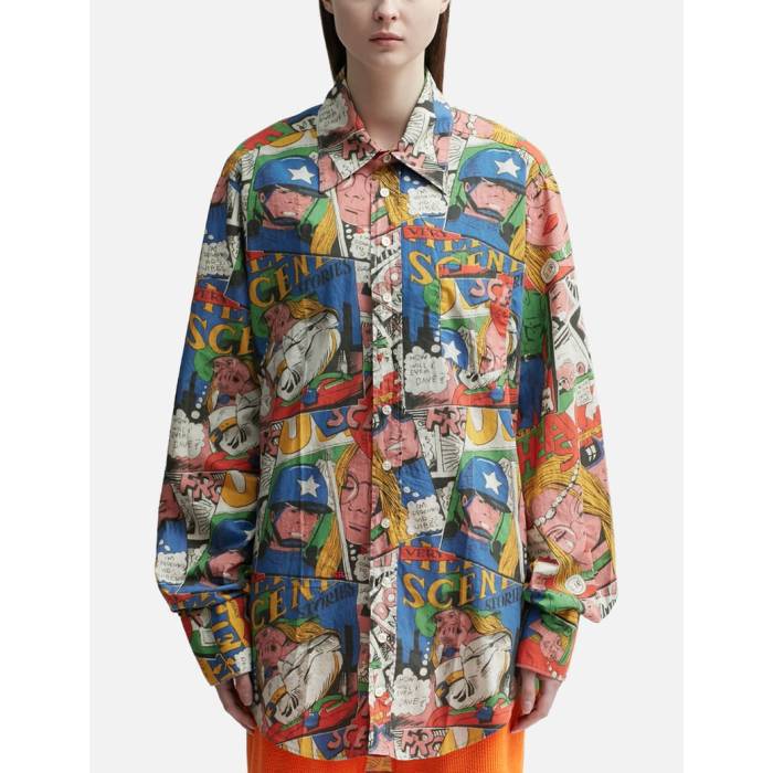 Erl 【 Unisex Comic Book Shirt Unisex Esl Comic Book 】 レディースファッション トップス その他 ..