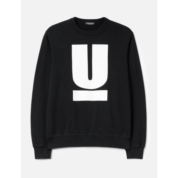 アンダーカバー Undercover 【 Iconic U Print Crewneck Sweatshirt Men Black 】 スウェット トレーナー メンズ 黒色 ブラック