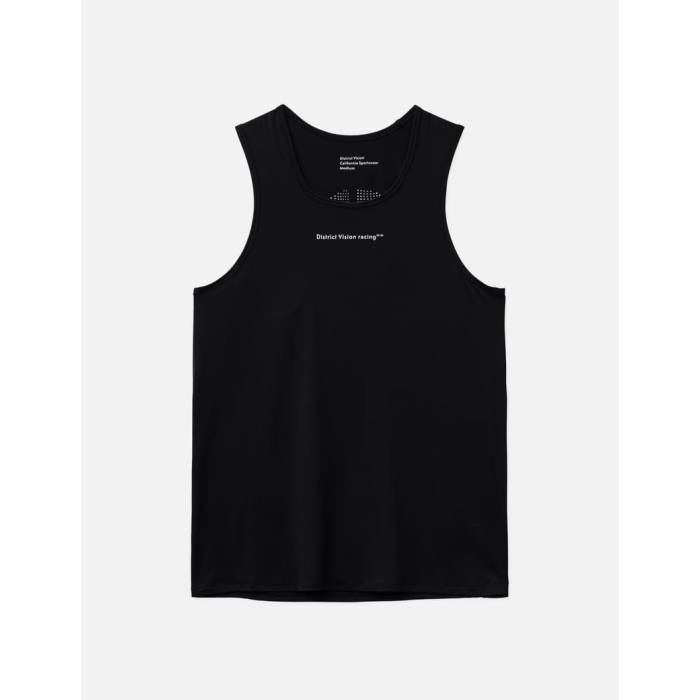 District Vision 【 Ultralight Aloe Singlet Men Black Wordmark 】 Singlet シングレット メンズ 黒色 ブラック