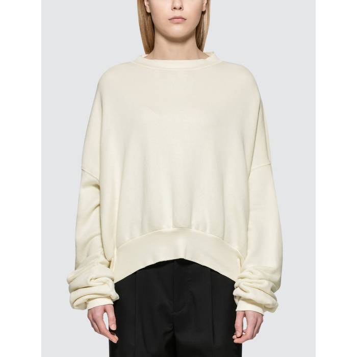 �����٥�ץ��������� Unravel Project �� Terry Crewneck Open Back Sweatshirt Women Yellow ��...