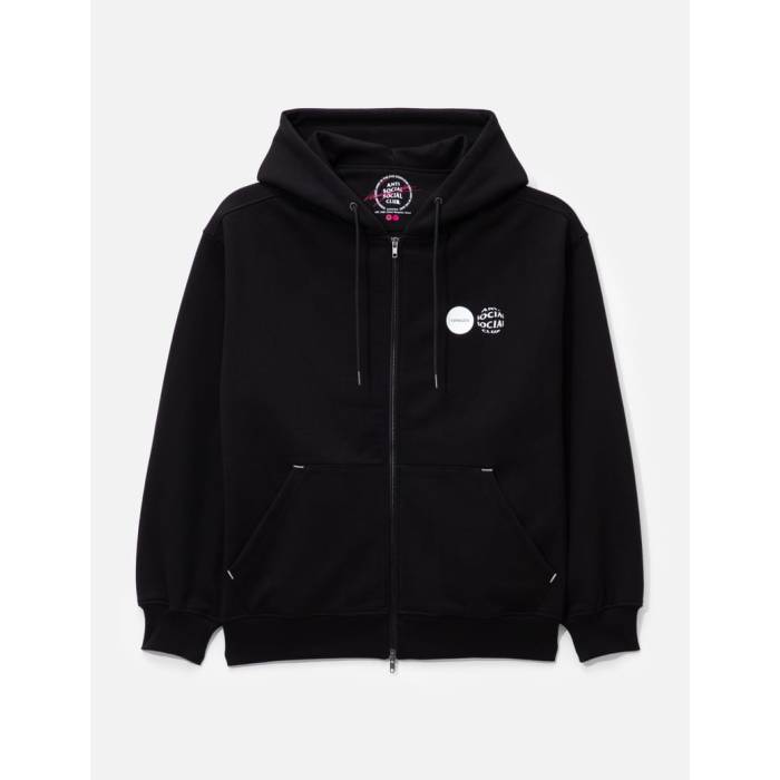 Songzio 【 X Assc Wave Logo Hood Zip-Up Men Black 】 Wave ウェーブ・ウェイブ ロゴ メンズ 黒色 ブラック