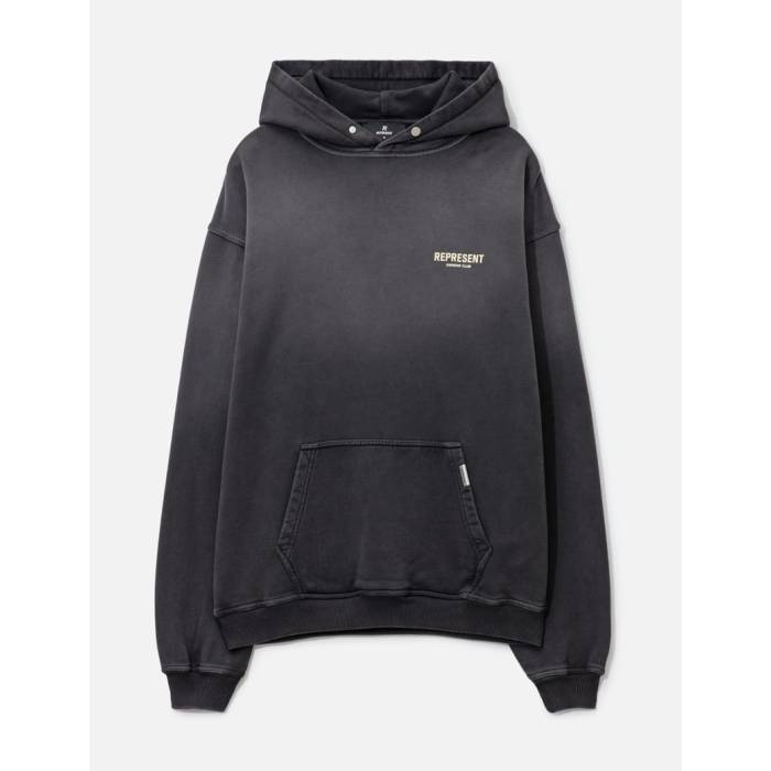 樂天商城 - Represent 【 Owners Club Hoodie Men Aged Black 】 クラブ フーディー パーカー メンズ 黒色 ブラック