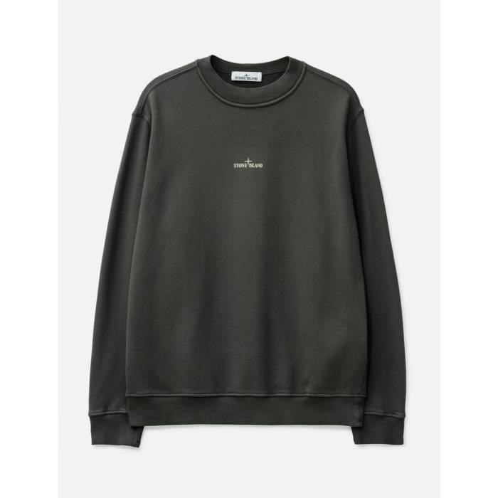 ���ȡ��󥢥����� Stone Island �� Cotton Fleece 'Industrial Four' Print Sweatshirt Men Le...