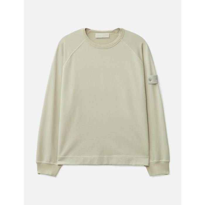���ȡ��󥢥����� Stone Island �� Ghost Sweatshirt Men Beige �� �������å� �ȥ졼�ʡ� ��󥺥ե��å���� �ȥåץ�...