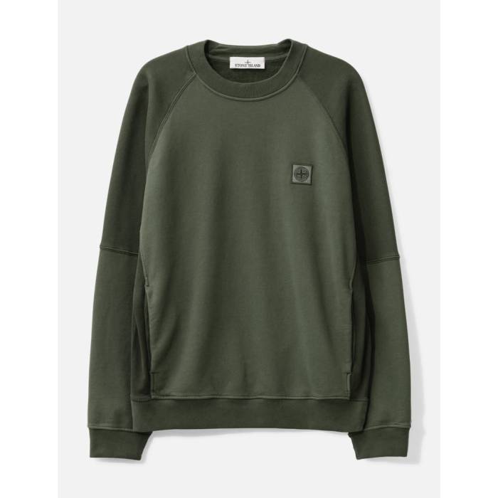 ���ȡ��󥢥����� Stone Island �� Compass Sweatshirt Men Musk �� �������å� �ȥ졼�ʡ� ��󥺥ե��å���� �ȥå�...