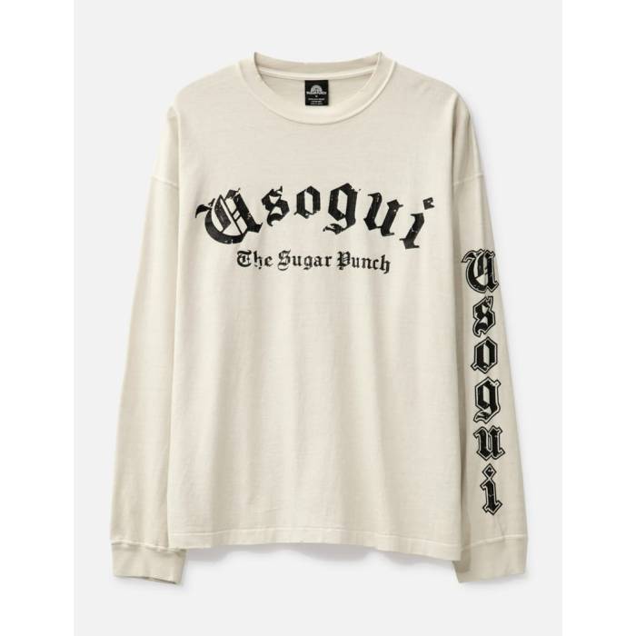 The Sugar Punch 【 Usogui Long Sleeve T-Shirt Men Black 】 Sleeve スリーブ Tシャツ メンズ 黒色 ブラック