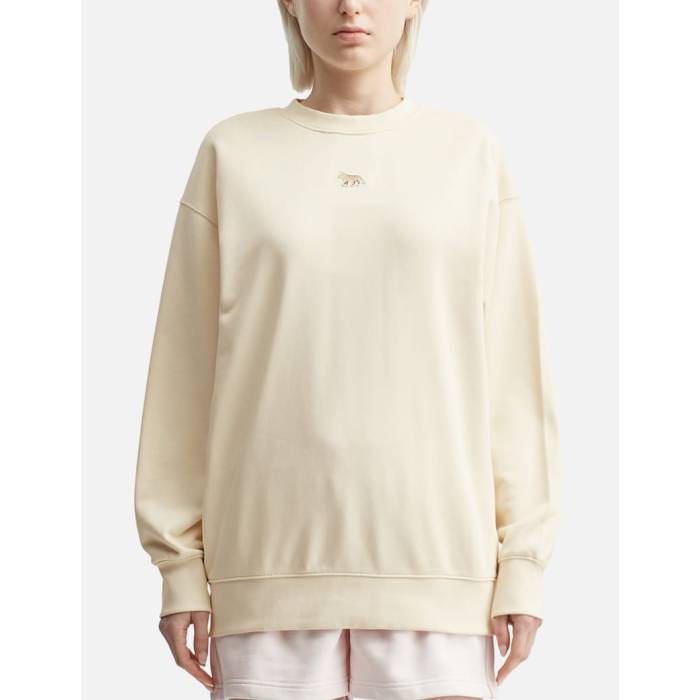 �� Baby Fox Patch Oversize Sweatshirt Women Marble �� �ե��å��� �������å� �ȥ졼�ʡ� ��ǥ�����