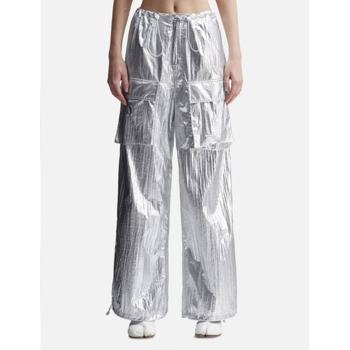 メゾン マルジェラ Mm6 Maison Margiela 【 Silver Tyvek Wide-Leg Trousers Women Silver 】 Silver 銀色・シルバー レディースファッ..